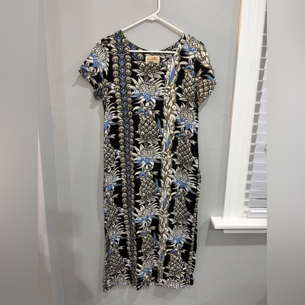 VINTAGE Alfred Shaheen x Reyn Spooner Womens SMALL Dress Rayon MADE IN HAWAII